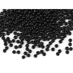 Mărgele nisip preciosa 8/0 - 3 mm - Negru (20 Grame)