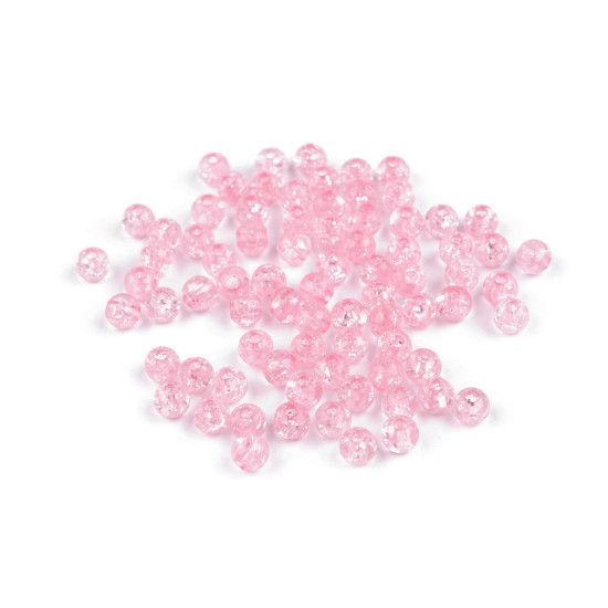 Mărgele de plastic cracked ø6 mm - Transparent (30 Grame) Mărgele de plastic cracked ø6 mm - Transparent (30 Grame)