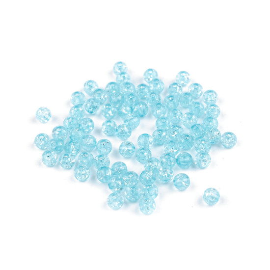 Mărgele de plastic cracked ø6 mm - Transparent (30 Grame) Mărgele de plastic cracked ø6 mm - Transparent (30 Grame)