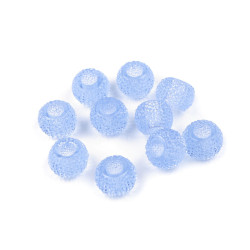 Mărgele din plastic cu orificiu mare 8x12 mm - Albastru deschis (10 Bucăți)