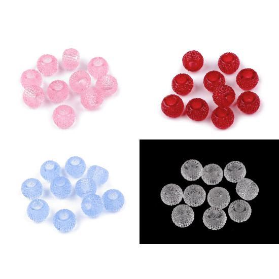 Mărgele din plastic cu orificiu mare 8x12 mm - Roz (50 Bucăți) Mărgele din plastic cu orificiu mare 8x12 mm - Roz (50 Bucăți)