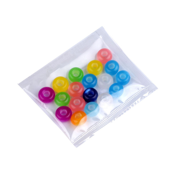 Mărgele din plastic cu orificiu mare ø14 mm - Mix (100 Bucăți) Mărgele din plastic cu orificiu mare ø14 mm - Mix (100 Bucăți)