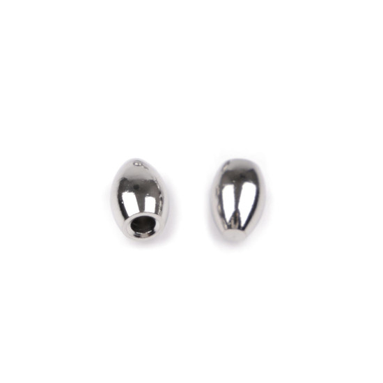 Terminație șnur din oțel inoxidabil 5x7 mm - Platinum (50 Bucăți)