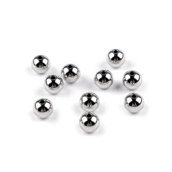 Mărgele din oțel inoxidabil ø8 mm - Platinum (10 Bucăți)