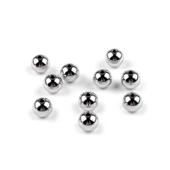 Mărgele din oțel inoxidabil ø8 mm - Platinum (100 Bucăți) Mărgele din oțel inoxidabil ø8 mm - Platinum (100 Bucăți)