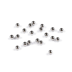 Mărgele din oțel inoxidabil ø4 mm - Platinum (100 Bucăți)