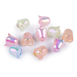 Margele din plastic cu efect ab lalea / clopotel / fusta 15x16 mm - Mix (10 Bucăți)
