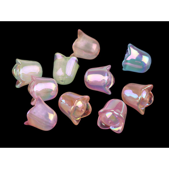 Margele din plastic cu efect ab lalea / clopotel / fusta 15x16 mm - Mix (10 Bucăți) Margele din plastic cu efect ab lalea / clopotel / fusta 15x16 mm - Mix (10 Bucăți)