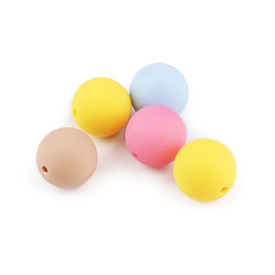 Margele din plastic mat, suprafata cauciucata ø16 mm - Mix culori (100 Bucăți) Margele din plastic mat, suprafata cauciucata ø16 mm - Mix culori (100 Bucăți)
