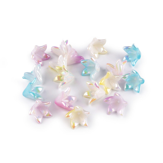 Mărgele din plastic cu efect ab floare / clopoțel / fustă 12x16 mm - Mov deschis (20 Bucăți) Mărgele din plastic cu efect ab floare / clopoțel / fustă 12x16 mm - Mov deschis (20 Bucăți)