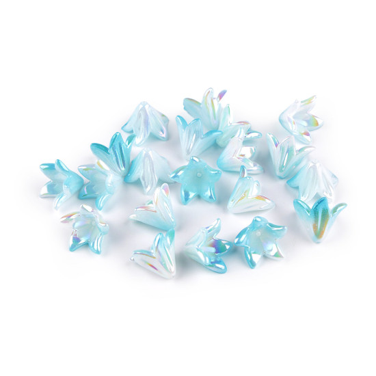 Mărgele din plastic cu efect ab floare / clopoțel / fustă 12x16 mm - Mov deschis (20 Bucăți) Mărgele din plastic cu efect ab floare / clopoțel / fustă 12x16 mm - Mov deschis (20 Bucăți)
