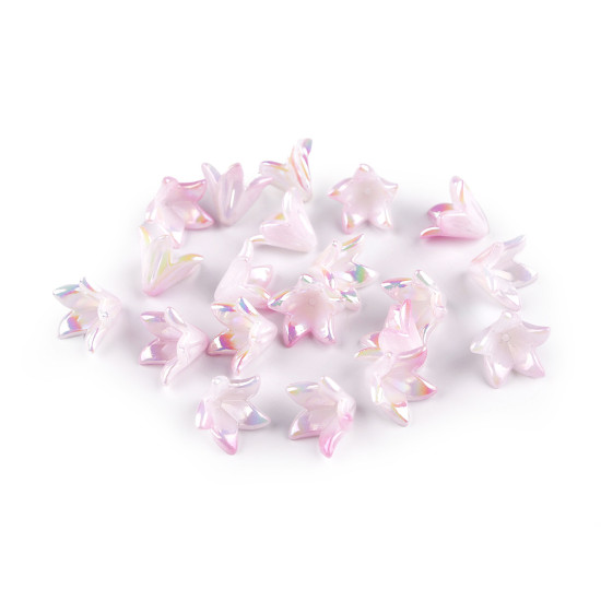 Mărgele din plastic cu efect ab floare / clopoțel / fustă 12x16 mm - Mov deschis (20 Bucăți) Mărgele din plastic cu efect ab floare / clopoțel / fustă 12x16 mm - Mov deschis (20 Bucăți)