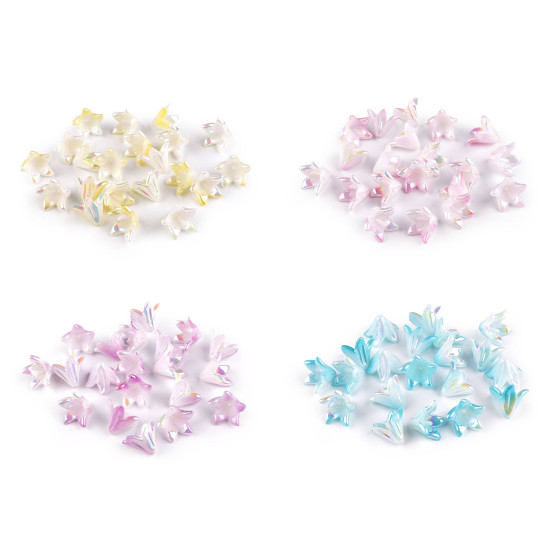 Mărgele din plastic cu efect ab floare / clopoțel / fustă 12x16 mm - Mov deschis (20 Bucăți) Mărgele din plastic cu efect ab floare / clopoțel / fustă 12x16 mm - Mov deschis (20 Bucăți)