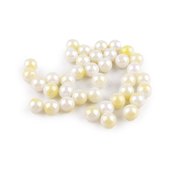 Mărgele din plastic cu efect ab ø10 mm - Crem deschis (500 Grame)