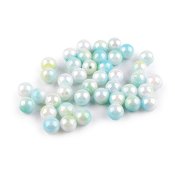 Mărgele din plastic cu efect ab ø10 mm - Verde mentă (20 Grame)