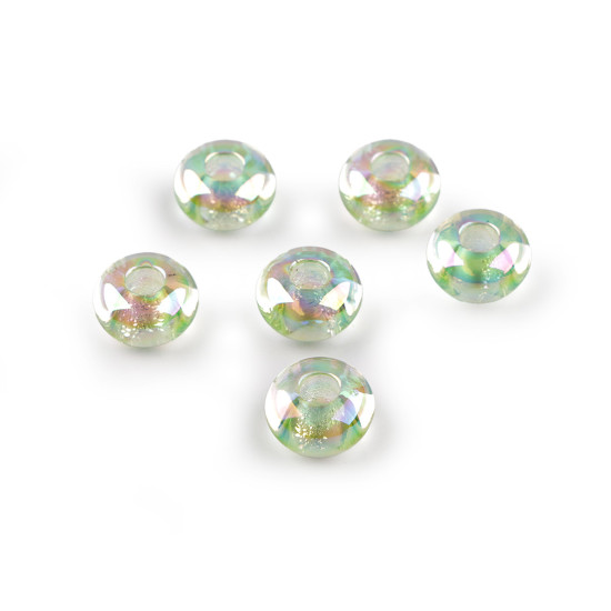Mărgele din plastic cu orificiu mare ø13 mm cu efect ab - Albastru deschis (6 Bucăți) Mărgele din plastic cu orificiu mare ø13 mm cu efect ab - Albastru deschis (6 Bucăți)