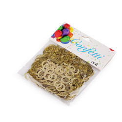 Confetti inele - pentru petreceri, nunti, sarbatori - Auriu deschis (1 Sac)