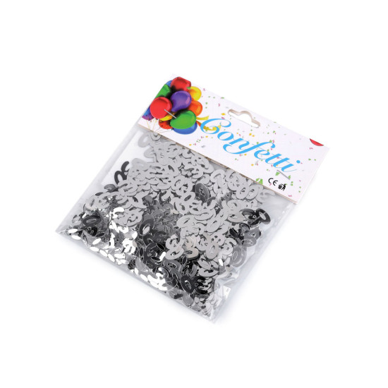 Confetti numere 30; 40; 50; 60 - pentru petreceri, sărbători de zile de naștere - Argintiu (1 Sac) Confetti numere 30; 40; 50; 60 - pentru petreceri, sărbători de zile de naștere - Argintiu (1 Sac)