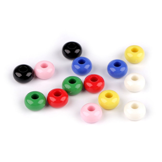 Mărgele decorative din plastic cu gaură mare ø15 mm - Crem foarte deschis (70 Bucăți) Mărgele decorative din plastic cu gaură mare ø15 mm - Crem foarte deschis (70 Bucăți)
