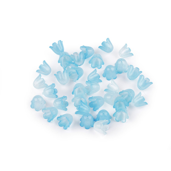 Mărgele din plastic clopoțel / fustă 9x11 mm - Albastru azur (500 Grame) Mărgele din plastic clopoțel / fustă 9x11 mm - Albastru azur (500 Grame)
