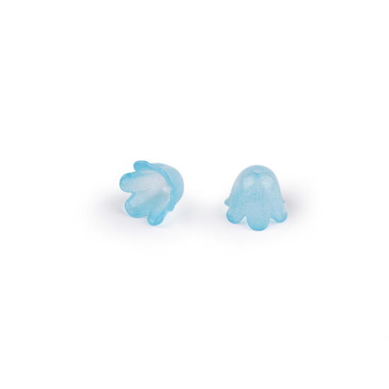 Mărgele din plastic clopoțel / fustă 9x11 mm - Albastru azur (500 Grame) Mărgele din plastic clopoțel / fustă 9x11 mm - Albastru azur (500 Grame)