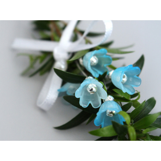 Mărgele din plastic clopoțel / fustă 9x11 mm - Albastru azur (500 Grame) Mărgele din plastic clopoțel / fustă 9x11 mm - Albastru azur (500 Grame)