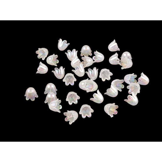 Mărgele clopoțel/fustă din plastic cu efect ab 9x11 mm - Galben deschis (500 Grame) Mărgele clopoțel/fustă din plastic cu efect ab 9x11 mm - Galben deschis (500 Grame)