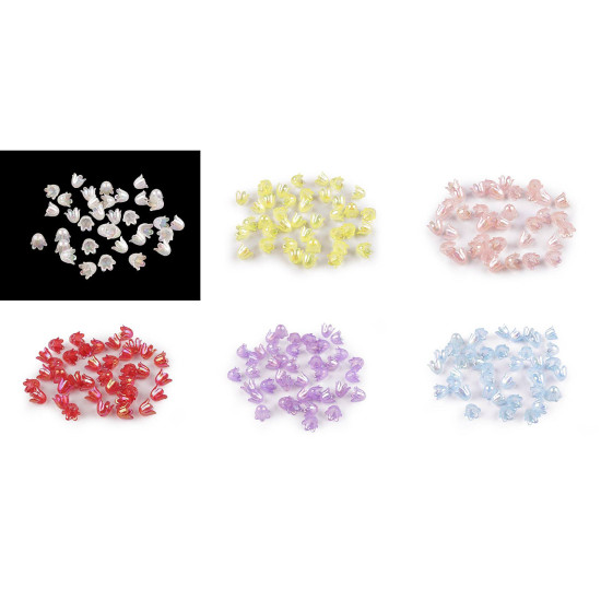 Mărgele clopoțel/fustă din plastic cu efect ab 9x11 mm - Galben deschis (500 Grame) Mărgele clopoțel/fustă din plastic cu efect ab 9x11 mm - Galben deschis (500 Grame)