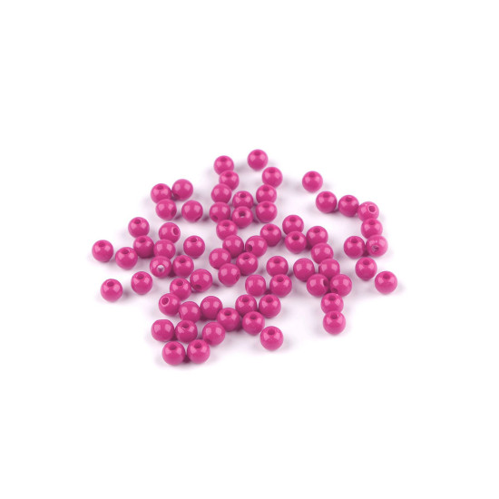 Mărgele de plastic ø6 mm - Alb (500 Grame) Mărgele de plastic ø6 mm - Alb (500 Grame)