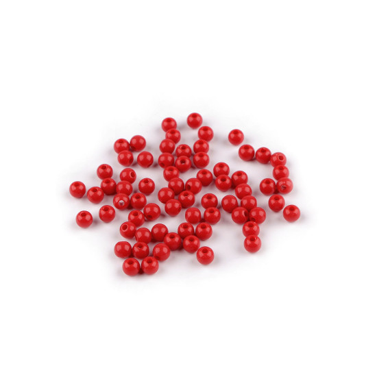 Mărgele de plastic ø6 mm - Alb (500 Grame) Mărgele de plastic ø6 mm - Alb (500 Grame)