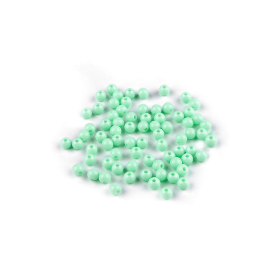 Mărgele de plastic ø6 mm - Alb (500 Grame) Mărgele de plastic ø6 mm - Alb (500 Grame)