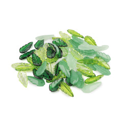 Mărgele frunze din plastic - Mix (100 Grame)