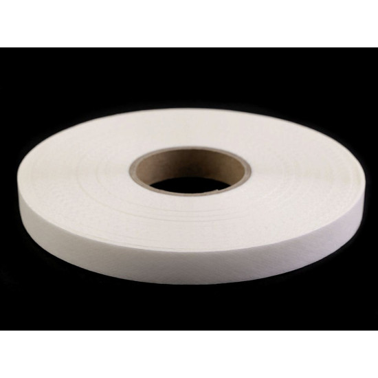 Bandă termoadezivă textile, lățime 15 mm - Alb (400 Metri)