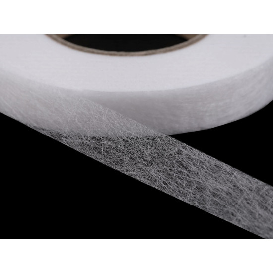 Bandă termoadezivă 15 mm, pânză de păianjen - Alb (63 Metri)