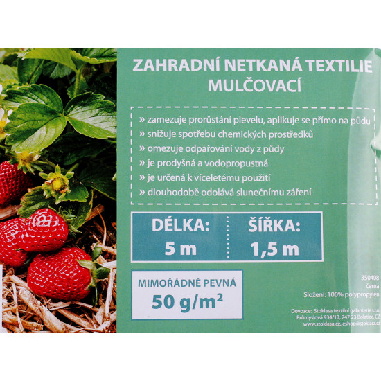 Material agrotextil nețesut de grădină - Negru (5 Metri) Material agrotextil nețesut de grădină - Negru (5 Metri)