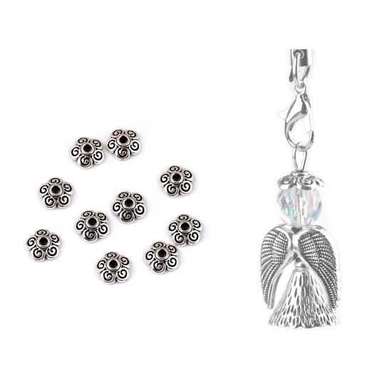 Capăcele decorative din metal ø8 mm - Platinum (100 Bucăți)