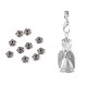 Capăcele decorative din metal ø8 mm - Platinum (100 Bucăți)