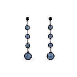 Cercei jablonec - Ink blue (1 Pereche)