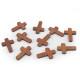 Pandantiv cruce din lemn 23x33 mm - Maro (100 Bucăți) Pandantiv cruce din lemn 23x33 mm - Maro (100 Bucăți)