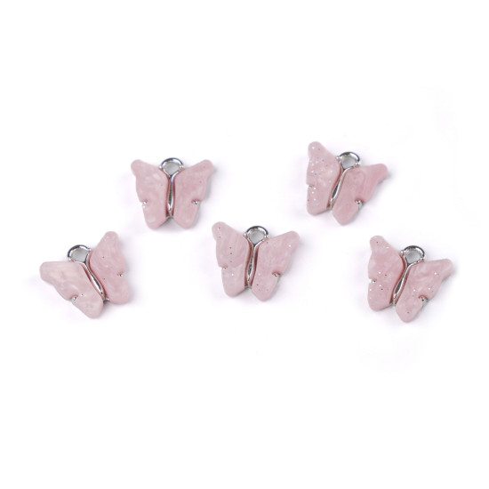 Pandantiv fluture sidef 13x15 mm - Roz pudrat (5 Bucăți) Pandantiv fluture sidef 13x15 mm - Roz pudrat (5 Bucăți)