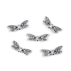 Piesa decorativa aripi de libelula 8x22 mm - Platinum (10 Bucăți)