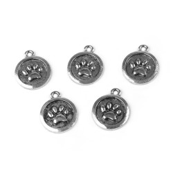 Pandantiv labuta ø15 mm - Platinum (5 Bucăți)