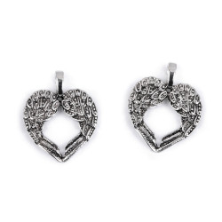 Pandantiv aripi de inger 24x30 mm - Platinum (2 Bucăți)