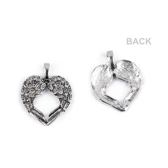 Pandantiv aripi de inger 24x30 mm - Platinum (2 Bucăți) Pandantiv aripi de inger 24x30 mm - Platinum (2 Bucăți)