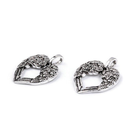 Pandantiv aripi de inger 24x30 mm - Platinum (2 Bucăți) Pandantiv aripi de inger 24x30 mm - Platinum (2 Bucăți)