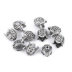 Terminatii snur decorative 12x12 mm - Platinum (2 Bucăți)