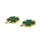 Pandantiv trifoi cu patru foi 17x23 mm - Verde (2 Bucăți) Pandantiv trifoi cu patru foi 17x23 mm - Verde (2 Bucăți)