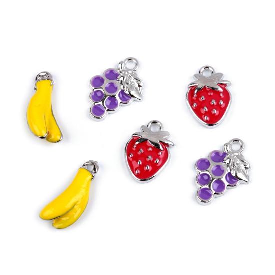 Pandantiv banane, struguri, căpșuni - Violet (2 Bucăți) Pandantiv banane, struguri, căpșuni - Violet (2 Bucăți)