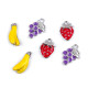 Pandantiv banane, struguri, căpșuni - Violet (2 Bucăți) Pandantiv banane, struguri, căpșuni - Violet (2 Bucăți)