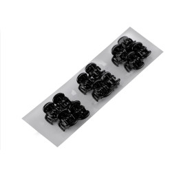 Cleste de par - Negru (12 Bucăți)